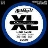 Jeu de Cordes D'addario ECG25 12/52 Filet Plat Jeu de Cordes D'addario ECG25 12/52 Filet Plat