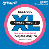 Jeu de Cordes Basse D'addario EXL170SL File Rond Nickel Jeu de Cordes Basse D'addario EXL170SL File Rond Nickel