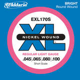 Jeu de Cordes Basse D'addario EXL170S File Rond Nickel Jeu de Cordes Basse D'addario EXL170S File Rond Nickel