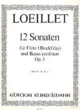 Loeillet de Gant J.b. 12 Sonates OP 3 Vol 2 Flute