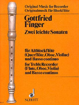 Finger G. Zwei Leitche Sonaten Lute A Bec Alto OU Flute OU Hautbois OU Violon Finger G. Zwei Leitche Sonaten Lute A Bec Alto OU Flute OU Hautbois OU Violon
