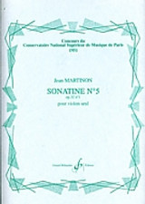 Martinon J. 5ME Sonatine OP 32 Violon Solo Martinon J. 5ME Sonatine OP 32 Violon Solo