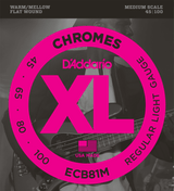 Jeu de Cordes Basse D'addario ECB81M Filet Plat Medium 45-100 Jeu de Cordes Basse D'addario ECB81M Filet Plat Medium 45-100