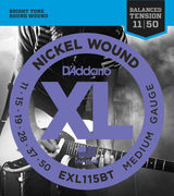 Jeu de Cordes D'addario EXL115BT File Rond Mediul 11/50