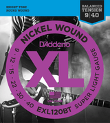 Jeu de Cordes D'addario EXL120BT File Rond Super Light 09/40
