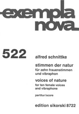 Schnittke A. Stimmen Der Natur 11 Voix de Femmes et Vibraphone Schnittke A. Stimmen Der Natur 11 Voix de Femmes et Vibraphone