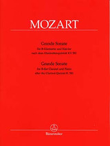 Mozart W.a. Grande Sonate D'apres KV581 Clarinette Mozart W.a. Grande Sonate D'apres KV581 Clarinette
