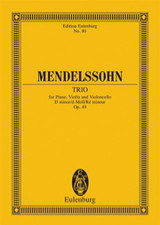 Mendelssohn F. Trio OP 49 Piano et Cordes Conducteur Mendelssohn F. Trio OP 49 Piano et Cordes Conducteur