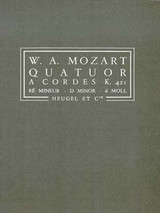 Mozart W.a. Quatuor A Cordes K 421 Partition de Poche Mozart W.a. Quatuor A Cordes K 421 Partition de Poche