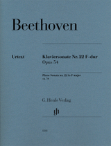 Beethoven L. Sonate N°22 OP 54 Piano Beethoven L. Sonate N°22 OP 54 Piano