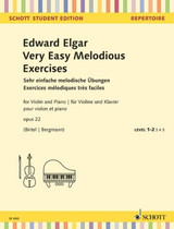 Elgar E. Exercices Melodiques Tres Faciles Violon