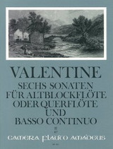 Valentine R. Sonates Vol 2 OP 5 Flute A Bec Alto OU Flute Valentine R. Sonates Vol 2 OP 5 Flute A Bec Alto OU Flute