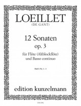 Loeillet de Gant J.b. 12 Sonates OP 3 Vol 1 Flute A Bec Alto Loeillet de Gant J.b. 12 Sonates OP 3 Vol 1 Flute A Bec Alto