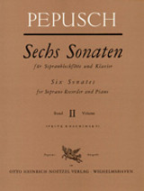Pepusch J. Sonates Vol 2 Flute A Bec Soprano Pepusch J. Sonates Vol 2 Flute A Bec Soprano