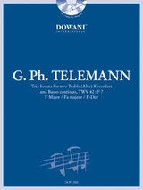 Telemann G.p. Trio Sonata For Two Treble Recorders And BC