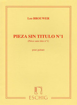 Brouwer L. Pieza Sin Titulo N°1 Guitare Brouwer L. Pieza Sin Titulo N°1 Guitare