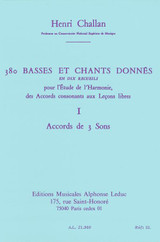 Challan H. 380 Basses et Chants Donnes Vol 1A