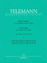 Telemann G.p. Sonates OP 2 Vol 2 Flutes OU Violons