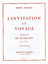 Duparc H. Invitation AU Voyage N°2 Chant Piano