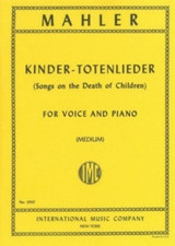 Mahler G. Kindertotenlieder Voix Mezzo Mahler G. Kindertotenlieder Voix Mezzo