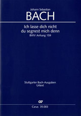 Bach J.s. Ich Lasse Dich Nicht, DU Segnest Mich Denn Choeur
