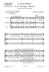 Poulenc F. Litanies A la Vierge Noire Choeur Seul Poulenc F. Litanies A la Vierge Noire Choeur Seul