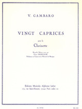 Gambaro V. 20 Caprices Clarinette Gambaro V. 20 Caprices Clarinette
