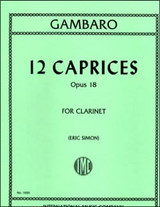 Gambaro V. 12 Caprices OP 18 Clarinette Gambaro V. 12 Caprices OP 18 Clarinette