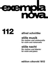 Schnittke A. Stille Musik Violon et Violoncelle Stille Nacht Violon et Piano