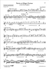 Proust P. Recits et Allegro Furioso Saxophone Ténor Solo