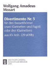 Mozart W.a. Divertimento KV Anh 229 N°5 Clarinettes
