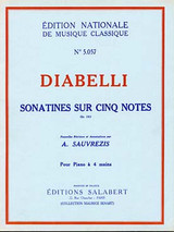 Diabelli A. Sonatines Sur Cinq Notes OP 163 Piano 4 Mains Diabelli A. Sonatines Sur Cinq Notes OP 163 Piano 4 Mains