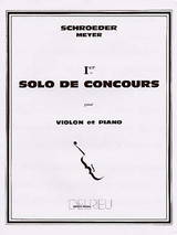 SCHROEDER-MEYER H. Solo de Concerto N°1 Violon SCHROEDER-MEYER H. Solo de Concerto N°1 Violon