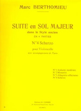 Berthomieu M. Suite en Sol Majeur: N°4 Violoncelle Berthomieu M. Suite en Sol Majeur: N°4 Violoncelle
