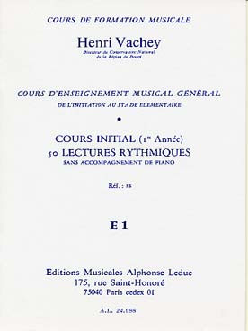Vachey H. 50 Lectures Rythmiques E1