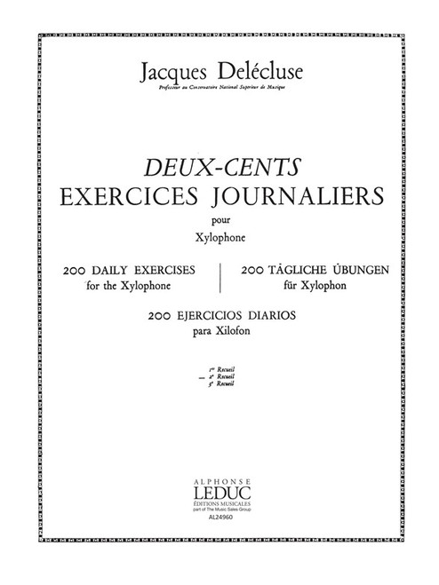 Delecluse J. 200 Exercices Journaliers Vol 2 Xylophone