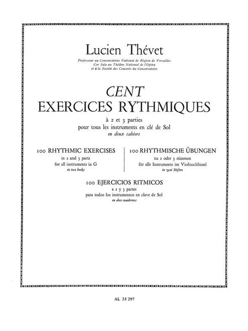Thevet L. 100 Exercices Rythmiques Vol 1