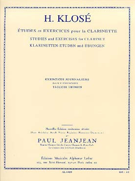 Klose H.e. Exercices Journaliers Clarinette