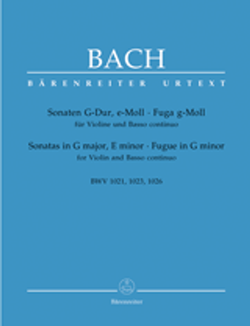 Bach J.s. Sonates Bwv 1021,1023 et Fugue Bwv 1026 Violon Bach J.s. Sonates Bwv 1021,1023 et Fugue Bwv 1026 Violon