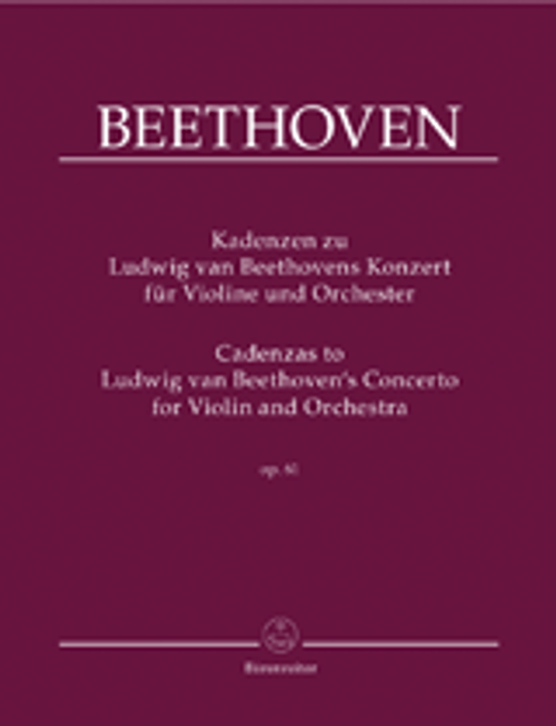 Beethoven L. Cadences DU Concerto OP 61 Violon Beethoven L. Cadences DU Concerto OP 61 Violon