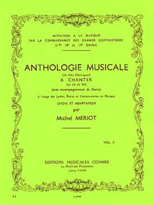 Meriot M. Anthologie Musicale A Chanter Vol 2 Meriot M. Anthologie Musicale A Chanter Vol 2