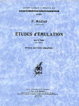Mazas Etudes D'emulation OP 36 N°2 Violon