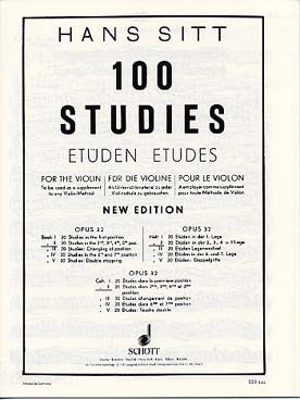 Sitt H. 100 Studies Opus 32 Vol 2 Violon