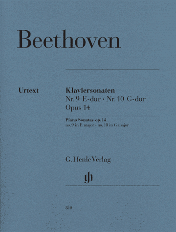 Beethoven L.v. Sonates N°09 et 10 OP 14 N°1 et 2 Piano