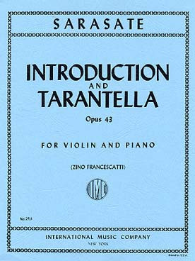 Sarasate P. Introduction et Tarantelle OP 43 Violon