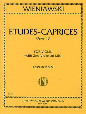 Wieniawski H. ETUDES-CAPRICES Opus 18 Violon