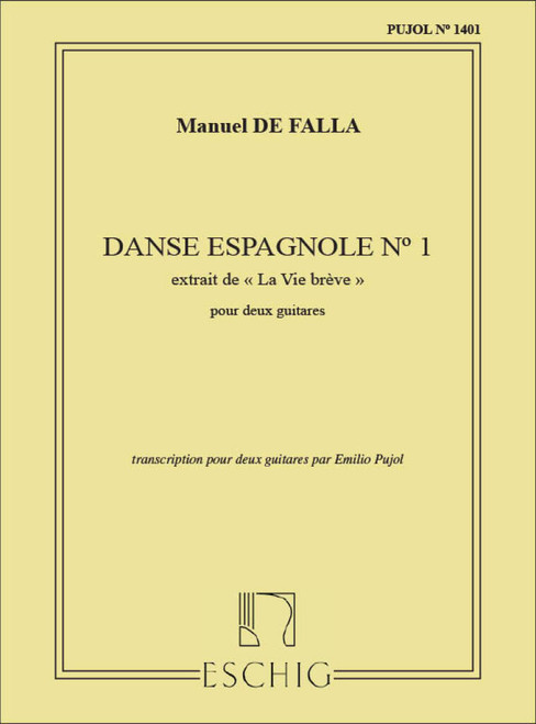de Falla M. Danse Espagnole No.1 Deux Guitares