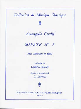 Corelli A. Sonate N°7 Clarinette