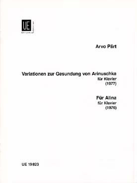 Part A. Variation Sur Arinuschka - Pour Altina Piano