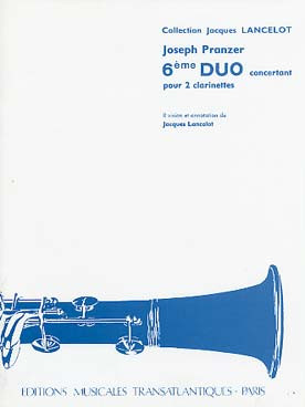 Pranzer J. 6ME Duo Concertant 2 Clarinettes